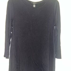 Alfani Elegant Black Long Sleeve Top